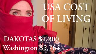 My Life in Washington Verses Dakotas  USA COST OF LIVING [upl. by Einhoj]