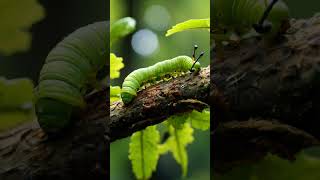 Inchworm On Branch inchworm worms insect insects ai aiinsights shorts ytshorts [upl. by Bonny]