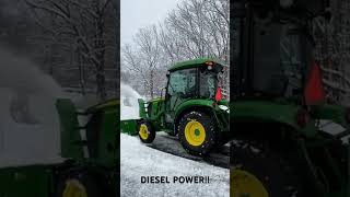 JOHN DEERE 3039R Snow Blowing johndeere snowblowing [upl. by Aihcsrop]