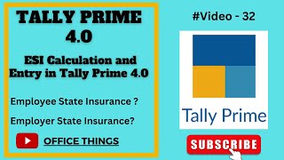 ESI Calculation amp Entry in Tally Prime  Employee and Employee Contribution  Tally Prime 40 [upl. by Aikem]