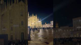 The LOVEY NIGHTLIFE of Milan Italy ❤️ milan italy duomo [upl. by Vinna]