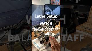 Lathe Setup  Cutting a Watch Balance Staff watch [upl. by Eadahc]