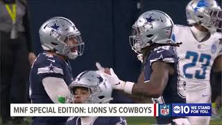 Dallas Cowboys defeat the Detroit Lions 2019 on controversial 2point conversion penalty [upl. by Aimo727]