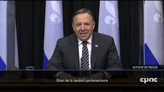 Le PM du Québec François Legault discute de la fin de la session parlementaire – 11 juin 2021 [upl. by Novahc]