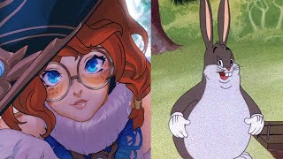 Big Chungus custom skin for Aurora  League of Legends [upl. by Adallard]