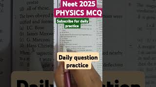 Neet Physics MCQ Neet 2025 daily question practice Neet Score neetstudytipsphysicswallah [upl. by Peh]