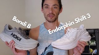 Saucony Endorphin Shift 3 vs Hoka Bondi 8 Sub 2 [upl. by Spears410]