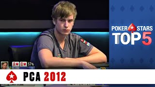 PCA 2012 Top Moments ♠️ Poker Top 5 ♠️ PokerStars Global [upl. by Melamed]