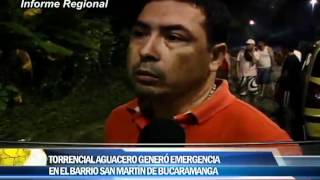 Torrencial aguacero generó emergencia en Bucaramanga [upl. by Nodnalb]