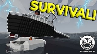 EXTREME WEATHER CUTS SHIP IN HALF  Stormworks Build and Rescue Gameplay  Sinking Ship Survival [upl. by Jobie]