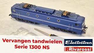 Vervangen Serie 1300 NS tandwielen RivarossiElectrotren [upl. by Hareema608]