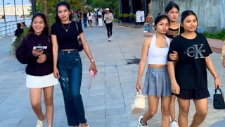 Phnom Penh City Walking Tour 4K  Walk Relaxing at Koh Norea  Cambodia Tourism 2024 [upl. by Deidre]