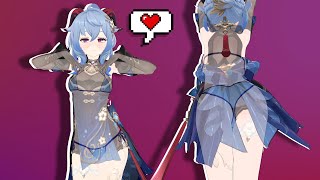 Ganyu Transparent outfit😳😳  Gomi Gomi 【MMD Genshin impact 4K  60FPS】 [upl. by Leiru]