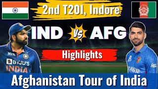 Ind vs Afg Live 2nd T20I IND win by 6 wickets in Indore and clinch the series 20 [upl. by Arbed]