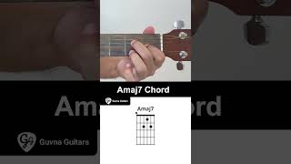 How To Play The Amaj7 Chord On Guitar  Guvna Guitars [upl. by Oesile]