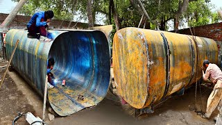 Handmade 10000 Petrol Tanker Manufacturing Process in Pakistan  Manufacturing Process Oil Tanker [upl. by Yaron927]