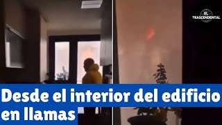 VÍDEO DESDE EL INTERIOR DEL EDIFICIO INCENDIADO EN CAMPANAR VALENCIA [upl. by Irah]