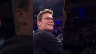 BRADY THROWS SIGNED BALL TO KNICKS FANS 🤣 [upl. by Towny]