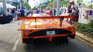 Maserati MC12 Corsa Leaving Exotics on Las Olas Car Show  Cold Startup [upl. by Sallad]