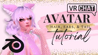 Add Hair Ears amp Tail to your VRChat Avatar in Blender EASILY Merge Armatures amp Add Alpha Materials [upl. by Esertap]