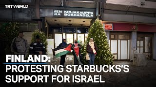 Finland Protesting Starbucks’s support for Israel [upl. by Hedvah929]