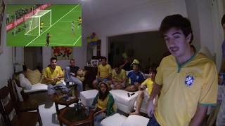 Germany 7 x 1 Brazil with Brazilians Reaction to goals [upl. by Annavaig]