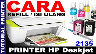 Cara Refill Hp Deskjet 2135 cara isi ulang tinta cartridge 3775 3776 3777 refill catridge hp 3775 [upl. by Irahs]