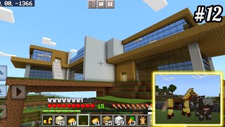 CONSTRUYENDO LA MEJOR CASA MODERNA EN MINECRAFT BEDROCK 121  COMO DOMESTICAR CABALLOS EN MINECRAFT [upl. by Eelirol493]