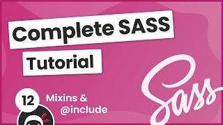 SASS Tutorial build your own CSS library 12  Mixins [upl. by Ardis25]