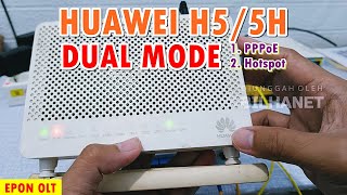 Setting ONT Huawei HG8245H5 PPPoE dan Hotspot Voucheran via EPON OLT [upl. by Nnairol615]