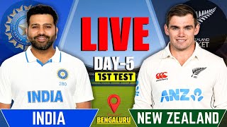 India vs New Zealand 1st Test Day 5  IND vs NZ Live Score amp Commentary  Live Cricket Match Today [upl. by Motteo]