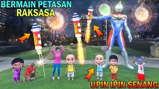 UPIN IPIN BERMAIN PETASAN MERCON RAKSASA DIBANTU ULTRAMAN SERU BANGET  GTA 5 BOCIL SULTAN [upl. by Lonnard]