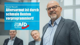 Daniel Rausch Altersarmut ist durch schmale Renten vorprogrammiert [upl. by Aggappera436]