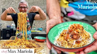 PASTA MACCHERONCINI DI CAMPOFILONE AL RAGU’ DI CARNE  Ricetta Tradizionale di Chef Max Mariola [upl. by Yral334]