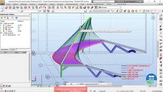 Modélisation du pont suspendu Calatrava avec Robot structures partie 1 [upl. by Notliw]