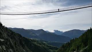 Aletschgletscher BelalpRiederalp Hängebrücke und AspiTitter Hängebrücke [upl. by Ethelda]