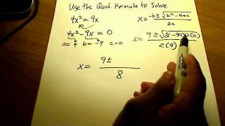 Solve Quadratic Equation using Quadratic Formula c0  poysermp4 [upl. by Ingemar]