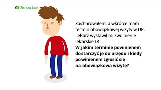 Termin obowiązkowej wizyty w urzędzie pracy a zwolnienie lekarskie L4 [upl. by Aicilas]