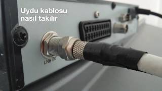 Uydu kablosu nasıl takılır  F konnektör bağlantısı [upl. by Rissa116]