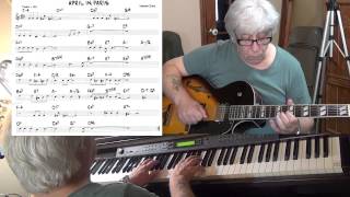 April In Paris  Jazz guitar amp piano cover  Vernon Duke  Yvan Jacques [upl. by Miltie]