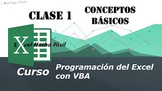 Conceptos básicos – Clase 1 – Programación del Excel con VBA [upl. by Nnanerak]