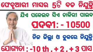 February Month Top Odisha Government Jobs 2024  Odisha Govt Jobs Recruitment 2024 [upl. by Notsle]