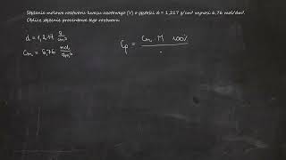Stężenie molowe roztworu kwasu azotowego V o gęstości d  1217 gcm³ wynosi 676 moldm³ [upl. by Benedix292]