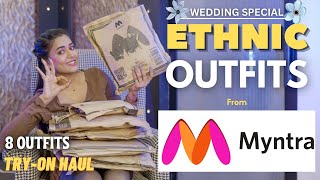 MYNTRA ETHNIC wear Haul  Designer outfits  TryOn  Honest Review  gimaashi [upl. by Niriam246]