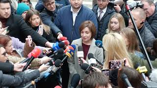 Exercitarea votului de către candidata la funcția de președinte al Republicii Moldova Maia Sandu [upl. by Sissy]