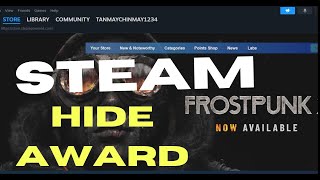 How to Hide community award on my Steam Profile [upl. by Doowyah]