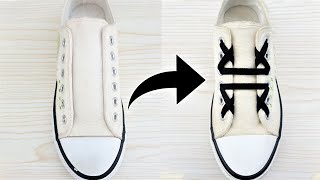 How to lace converse How to tie shoelaces Shoes lace styles shoelace shorts viral diy [upl. by Irah]