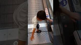 Baby first time in Escalator lift lift Must Watch [upl. by Vanthe]