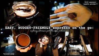 STARESSO Unboxing amp Review portable manual espresso machine electric grinder and accessories [upl. by Stanwood141]