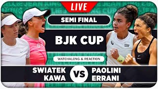 SWIATEK  KAWA vs PAOLINI  ERRANI • Billie Jean King Cup 2024 SF • LIVE Tennis Watchalong Stream [upl. by Kennard]